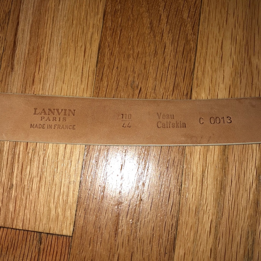 Lanvin Mens Reversible Leather/Calfskin Belt - Picture 3 of 3